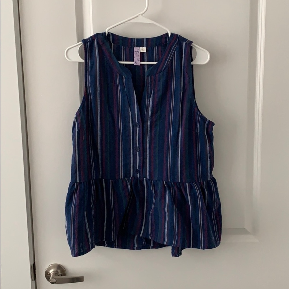 Striped Peplum top